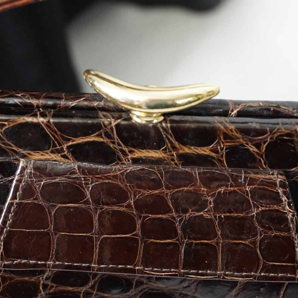 Vintage EUC Sterling Alligator Bag - Picture 7 of 11